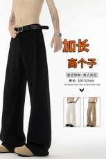 加长高个子男裤子休闲直筒西裤垂坠感190cm115微喇裤弯刀KZ064P50，男装休闲裤，电商B312