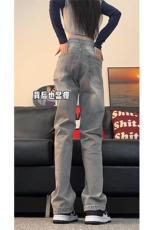 现货S-3XL加大码纯色直筒弹力牛仔裤310A-2BK309P55控78，男装牛仔裤，星座310A-2