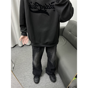 B221 美式ins高街暗黑光版修身微喇牛仔裤 LK23137-P55 控78图片