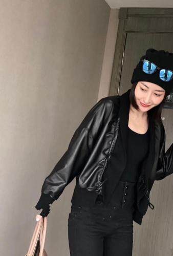 DG822早春欧货潮流皮衣,女装皮衣,L·H·X