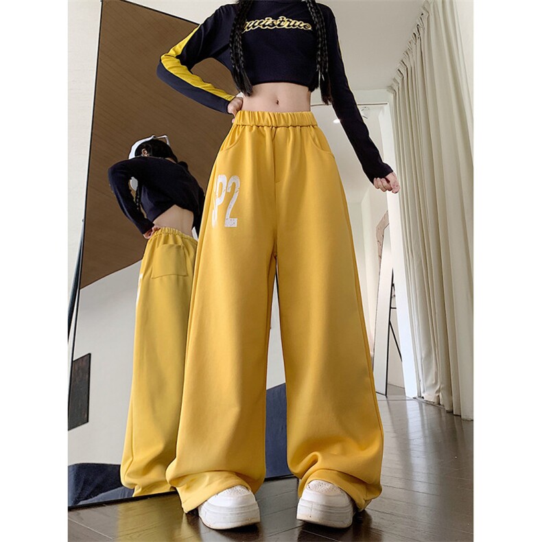 休闲裤男女韩版潮流高街帅气百搭卫裤2026秋季ins长裤K6620-P45，男装休闲裤，星座412-3