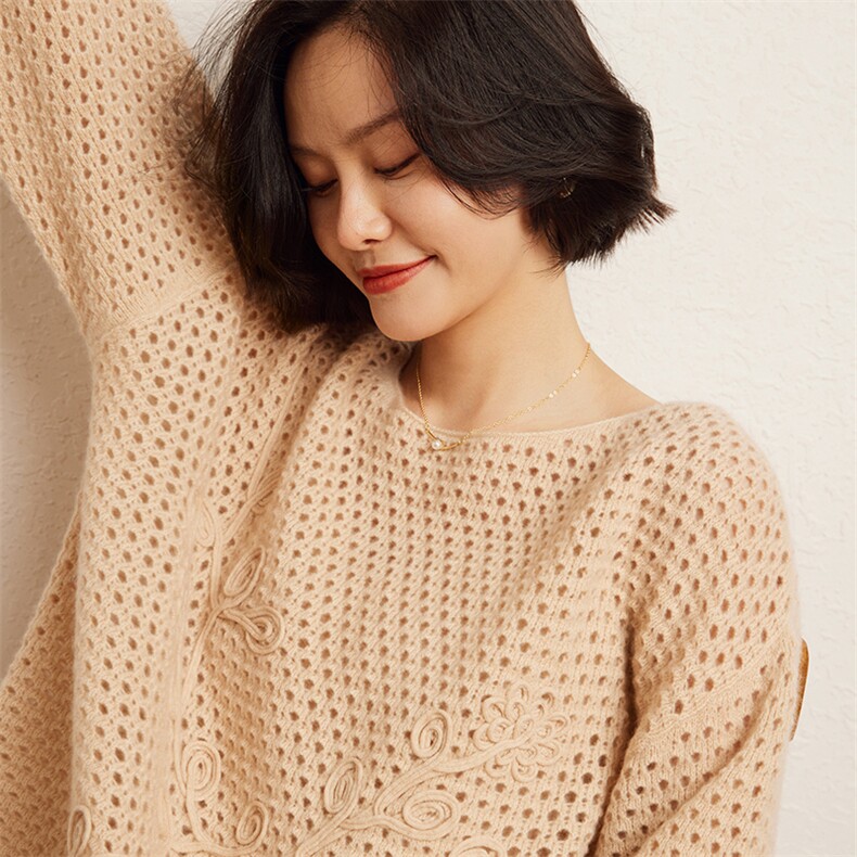 羊绒衫女加厚亲肤山羊绒毛衣内搭针织衫打底衫,女装羊绒衫,五色羊羊绒