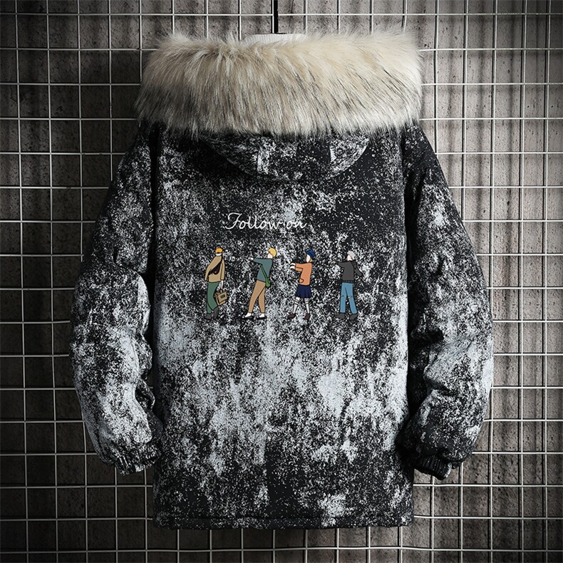 MC49043-P135日系潮衣男大码派克服男工装服外套袄网格,男装棉衣,电商A040A