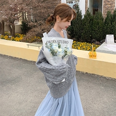 2025年春季V领毛衣网纱半裙两件套-款号5803-P155-K218，女装套装/套裙，浙宝305