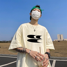 抖音得物二开现货供应220克夏装重磅美式高街宽松短袖t恤MT79，男装T恤，电商A486-1