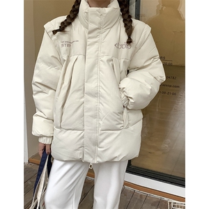 橘子树在哪儿袖子可拆卸两穿棉服外套女秋冬季韩版宽松百搭棉衣潮图片