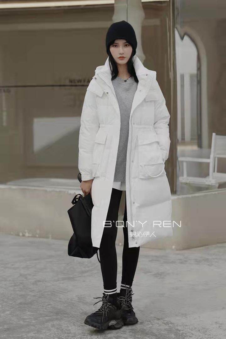 2021长款羽绒服、口袋设计款、超、四个颜色，女装羽绒服，碧沁伊人