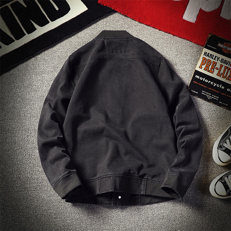 男士外套秋季新款牛仔衣棒球服夹克衫韩版休闲修身青年潮8169-P80,男装夹克,电商A318