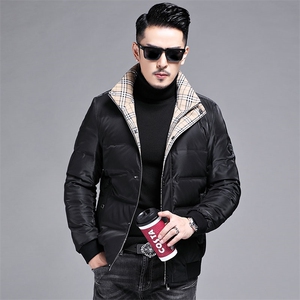 B8818钱塘2020-3冬季格子新款90白鸭绒羽绒服无帽立领欧美P240图片