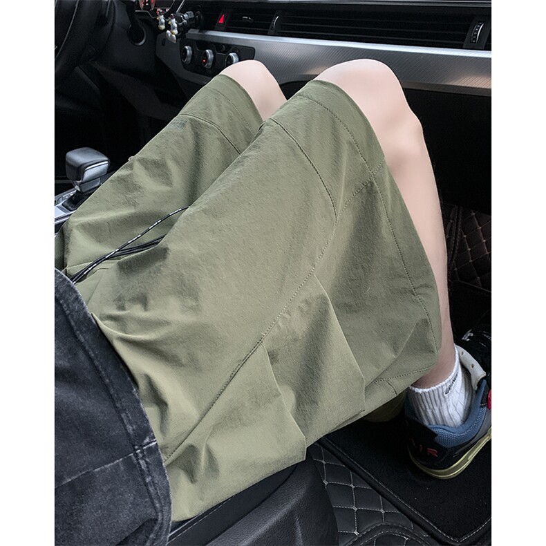 新款速干打褶拼接印花短裤XZ604-DK214-P35控48,男装牛仔裤,星座604