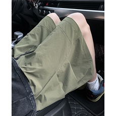 新款速干打褶拼接印花短裤XZ604-DK214-P35控48，男装牛仔裤，星座604