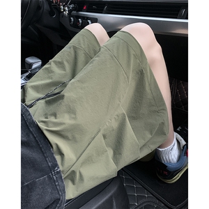 新款速干打褶拼接印花短裤 XZ604-DK214-P35控48图片