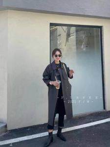 风衣加长版，女装风衣，玩美