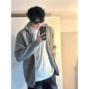 【有货】cleanfit立领拉链开衫毛衣外套男款针织衫M5653LL-特P55图片