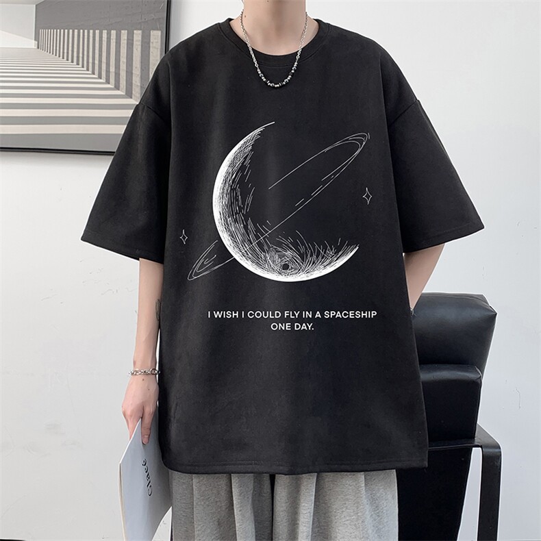 麂皮绒短袖t恤男大码半袖男 JD82246-P25图片