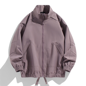 新款中性风户外夹克男立领纯色上衣冲锋衣外套DSA157B-JK7822-P60图片
