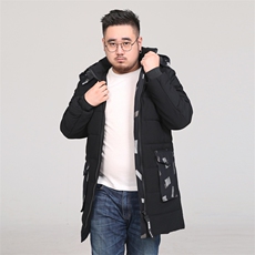 XL-8XL冬装男中长款棉服加肥加大码宽松潮流连帽棉衣外套8823P175，男装棉衣，星座802