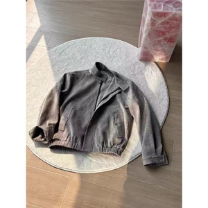 美式铜氨触感树纹肌理千鸟格内里哈灵顿夹克外套男HH6025 P100图片