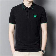 弹力短袖T恤男薄款上衣夏季新款中青年男士休闲百搭纯色POLO衫潮
