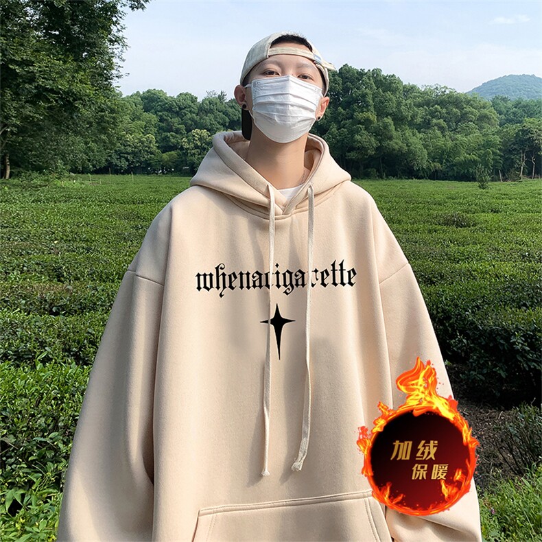 500克重磅冬季美式加绒加厚卫衣外套DL1721常规特P35加绒特40,男装卫衣,电商A486
