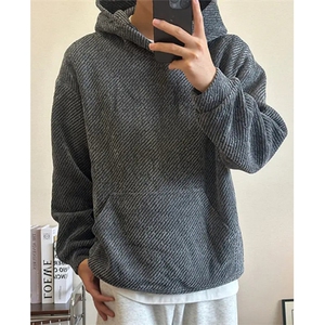 满天星连帽卫衣男秋季上衣服美式重磅秋冬斑马纹外套W3382