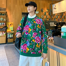 W2情侣大码衬衫领假两件卫衣外套学生班服团队新中式表演出汉服潮，男装衬衫，星座115A(原星座507）