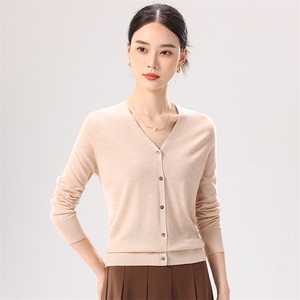 2025年秋季2025年秋季时尚百搭通勤简约休闲V领长袖，女装羊毛衫，清联羊绒