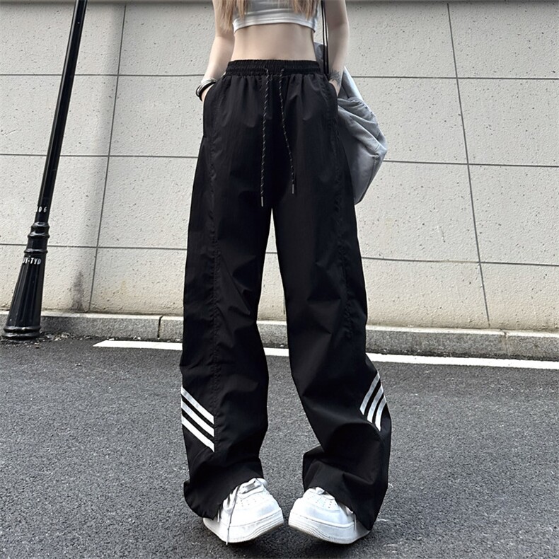 B2293-P58美式复古设计感高街休闲裤子新款拼接宽松直筒长裤,男装休闲裤,星座1608