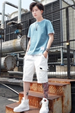 男士休闲套装夏季潮流韩版宽松运动帅气短袖t恤两件套T769-P58，男装套装，星座1206（原A206）