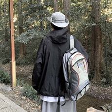 日系潮牌连帽半拉链防风冲锋衣男青少年套头宽松防晒服F0405-P38，男装夹克，星座308B-2