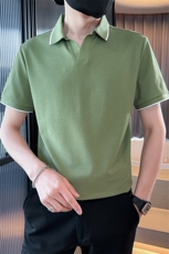 主推款V领简约品质翻领短袖T恤Polo衫T0272-特P45控78，男装T恤，电商D342