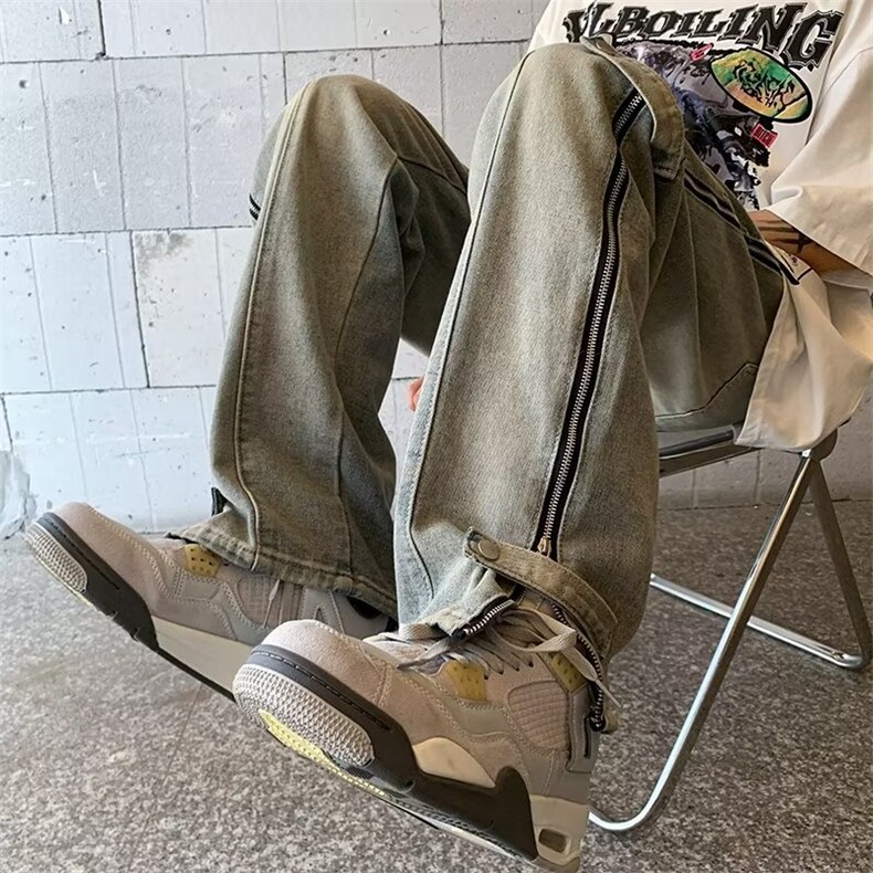 牛仔裤青春流行简约中腰慵懒潮流男时尚长裤N1497P50，男装牛仔裤，星座1116-2