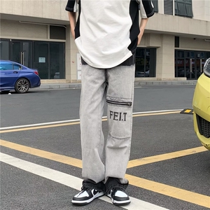 青春流行ins男直筒水洗牛仔裤NB77 P60图片