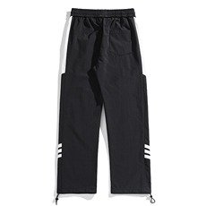 白底秋冬侧边拼接拖地工装裤宽松休闲伞兵裤男K23328-P40控58，男装工装外套，星座717