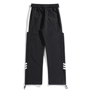 白底秋冬侧边拼接拖地工装裤宽松休闲伞兵裤男K23328-P40控58图片