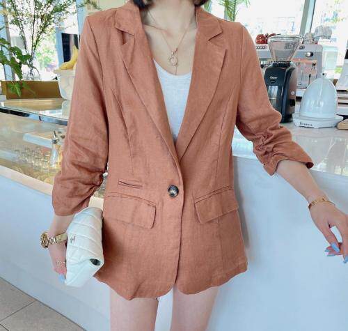 现货新款麻料西装，女装西装，久久索衣缘