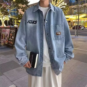 春秋季新款牛仔外套男孩青少年学生休闲潮流夹克大童高中生上衣图片