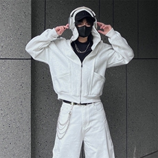 抖音得物高品质二开25秋冬美式重磅宽松结构设计连帽卫衣外套W78，男装卫衣，电商A486-1