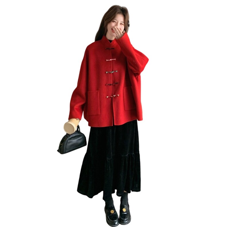 新款红色毛呢套装2D014-10026大衣P175控268套装批255控388,女装毛呢外套,2D014