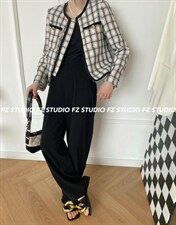 现货，黑白格小香外套，其它，F/TU