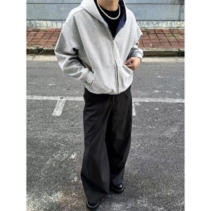 抖音得物高品质二开 26春季美式潮牌两面穿连帽卫衣开衫男女外套图片