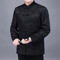 DH005-2021钱塘2020-2春季新建男士薄款休闲风唐装上衣P138，男装民族服装，钱塘207-2