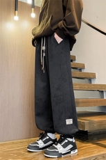 8XL-M春季束脚休闲卫裤男大码痞帅脏脏休闲百搭裤子KZ022特价P40，男装休闲裤，电商B312