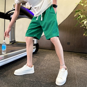 9色新款 华夫格短裤男夏季运动风宽松五分裤DK22P28控39图片