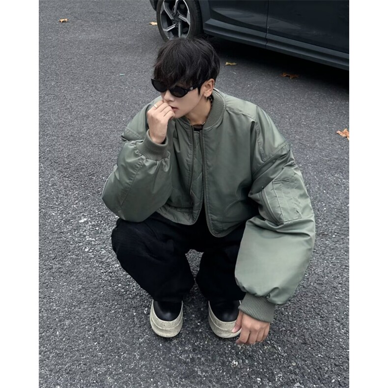 美式飞行员棉服夹克棒球服廓形面包服DF909P90,男装夹克,星座1116-2