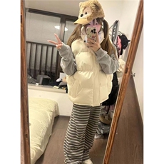 美式冬季棉马甲男女加厚保暖棉服外套复古韩版潮宽松情侣棉袄外套，男装棉衣，星座506A