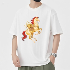 1506/QL4290/P332026年马到T恤短袖励志家长送考专用衣服半截袖，男装T恤，星座1506