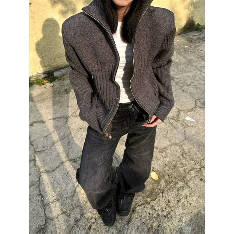 新款休闲毛衣男拉链开衫针织衫毛衣外套潮513AKS2582P58,男装针织衫/毛衣,星座513A