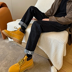 双色牛仔裤男搭配马丁靴韩版潮流弹力显瘦裤子B381-2/870/P68，男装牛仔裤，电商B381-2