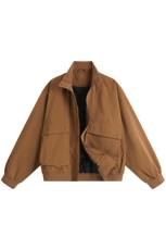 JK007敞开白底大口袋工装教练飞行夹克聚酯纤维(S-3XL)TP38，男装夹克，电商A088